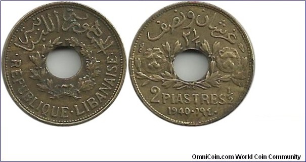 Lebanon 2½ Piastres 1940