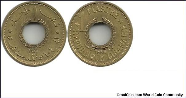 Lebanon 1 Piastres 1955