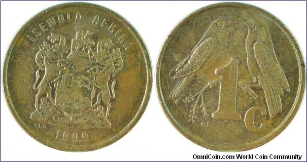 SouthAfrica1Cent-NdebeleLegend-km170-1999