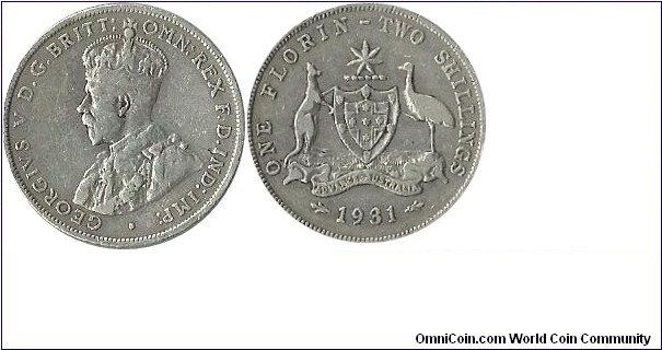 Australia 1 Florin 1931