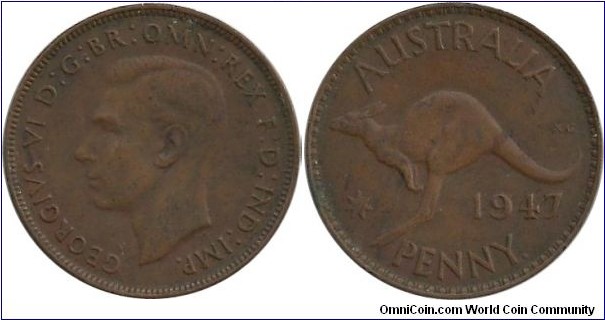Australia 1 Penny 1947