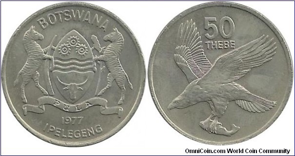 Botswana 50 Thebe 1977