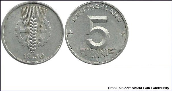 DDR 5 Pfennig 1950A