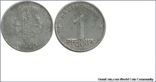 DDR 1 Pfennig 1950E (Muldenhutten)