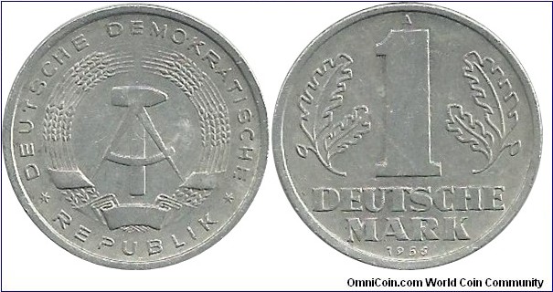 DDR 1 Deutsche Mark 1956A