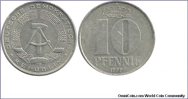 DDR 10 Pfennig 1979A