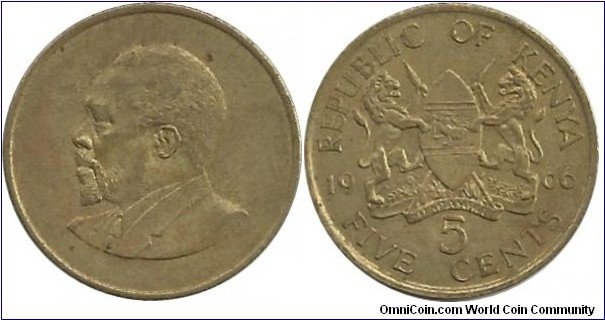 Kenya 5 Cents 1966