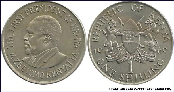 Kenya 1 Shilling 1969
