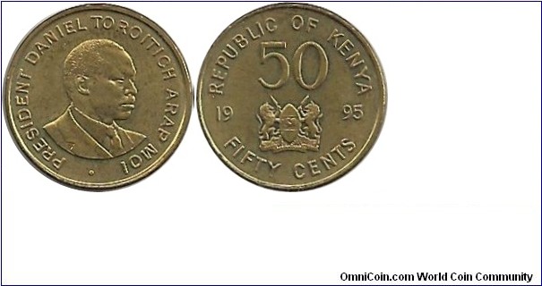 Kenya 50 Cents 1995