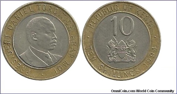 Kenya 10 Shillings 1994