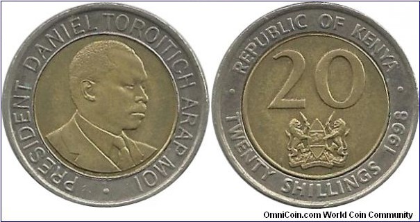Kenya 20 Shillings 1998