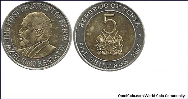Kenya 5 Shillings 2005