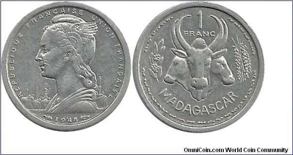 Madagascar 1 Franc 1948