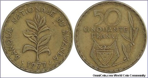 Rwanda 50 Francs 1977