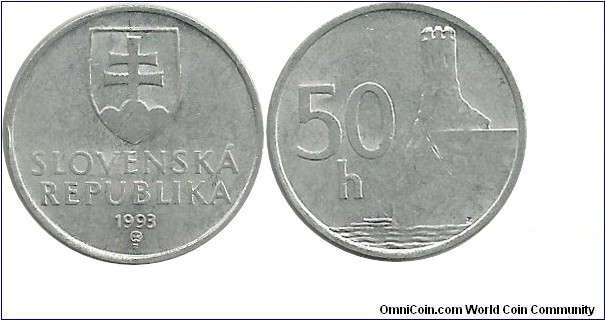 Slovakia 50 Halierov 1993(Al)