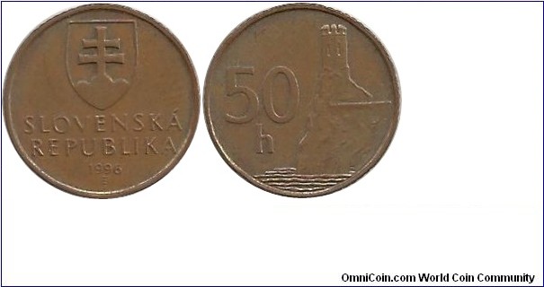 Slovakia 50 Halierov 1996(Bronze)