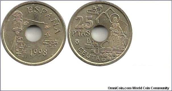 Spain 25 Pesetas 1998-Ceuta