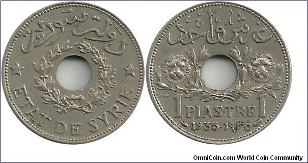 Syria 1 Piastre 1935