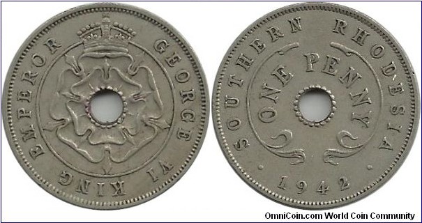 Southern Rhodesia 1 Penny 1942