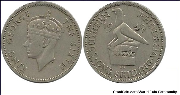 Southern Rhodesia  1 Shilling 1949