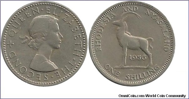 Rhodesia&Nyasaland 1 Shilling 1956