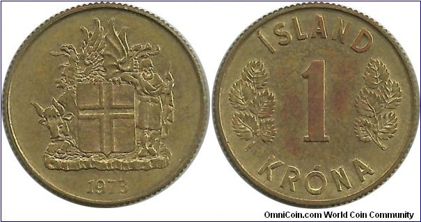 Iceland 1 Krona 1973