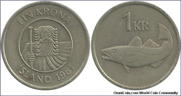 Iceland 1 Krona 1981