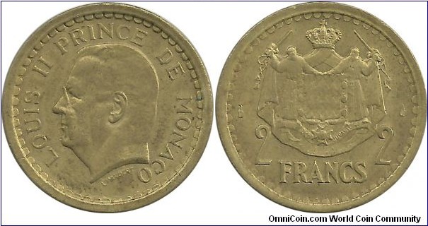 Monaco 2 Francs ND(1943)