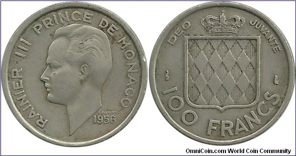 Monaco 100 Francs 1956
