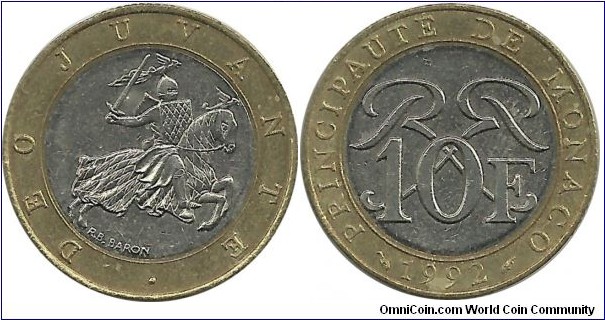 Monaco 10 Francs 1992