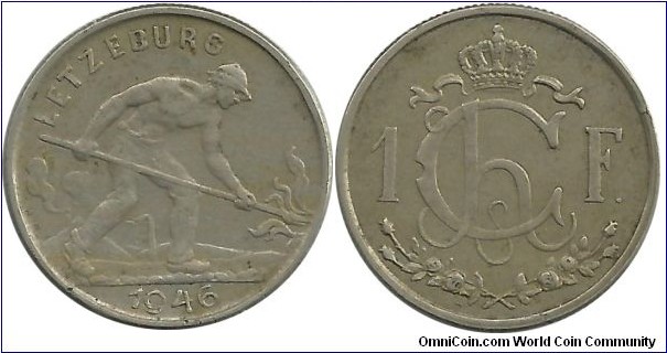 Luxembourg 1 Franc 1946
