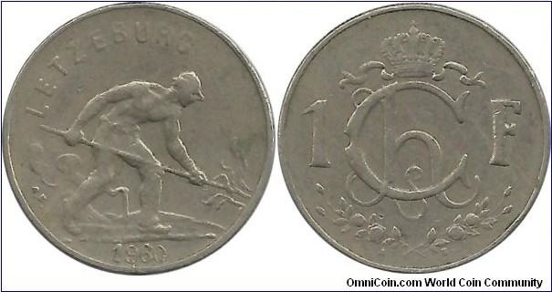 Luxembourg 1 Franc 1960