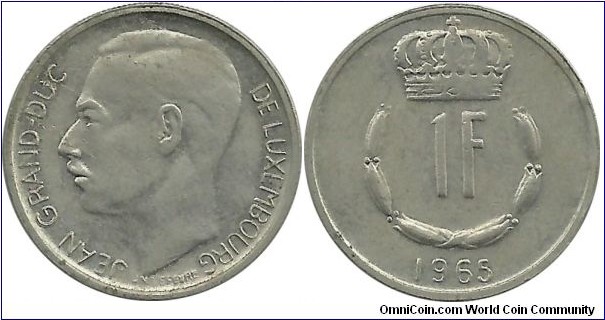 Luxembourg 1 Franc 1965