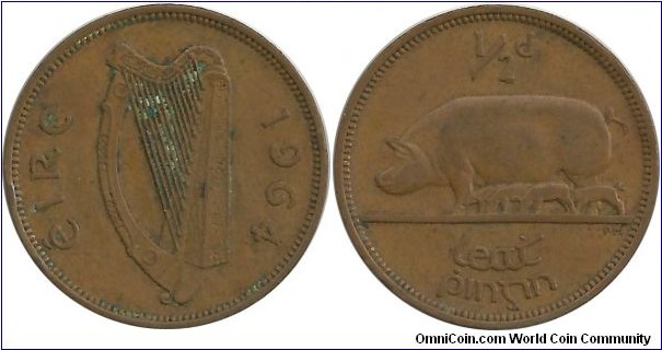 Ireland ½ Penny 1964