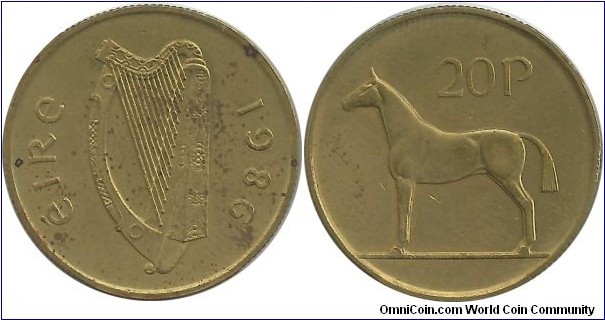 Ireland 20 Pence 1986