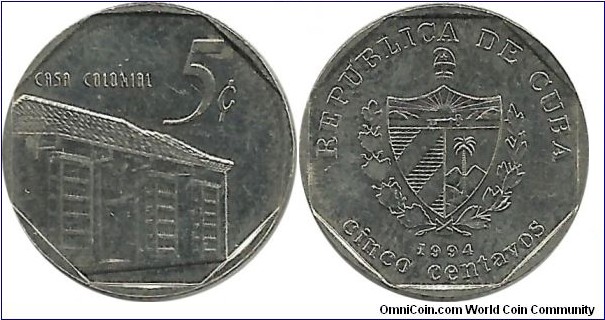 Cuba 5(CUC) Centavos 1994