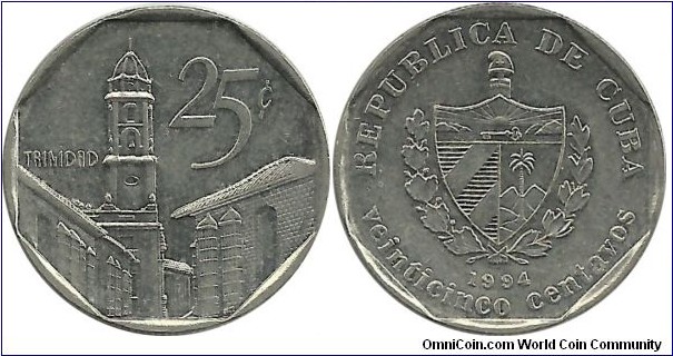 Cuba 25(CUC) Centavos 1994