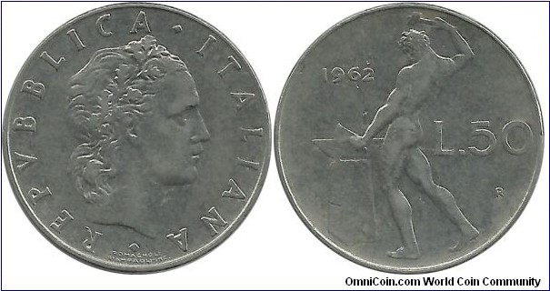 Italy 50 Lire 1962