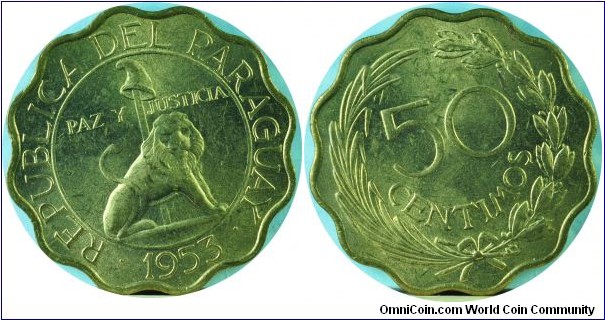 Paraguay50Centimos-km28-1953