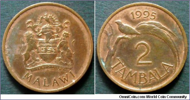 Malawi 2 tambala.
1995