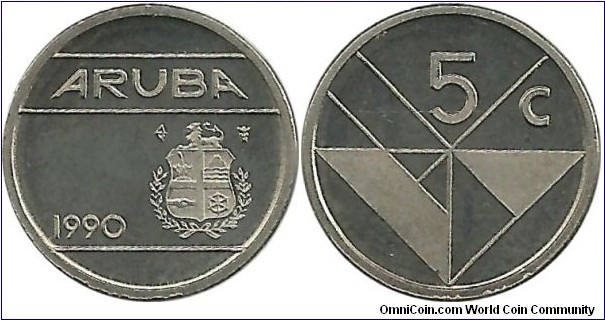 Aruba 5 Cents 1990