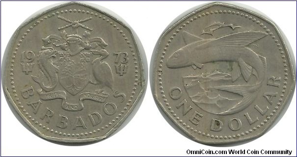 Barbados 1 Dollar 1973