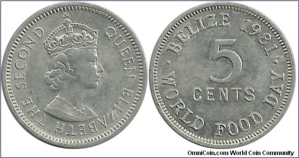 Belize 5 Cents 1981-FAO
