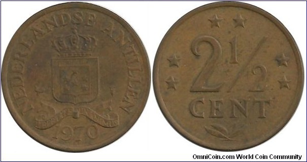 Nederlandse Antillen 2½ Cents 1970