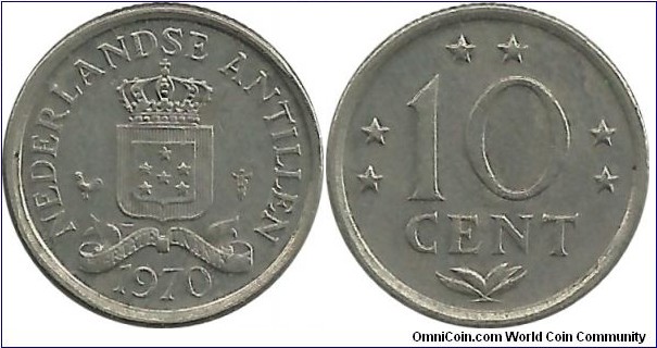 Nederlandse Antillen 10 Cents 1970