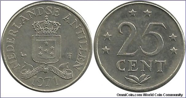 Nederlandse Antillen 25 Cents 1971