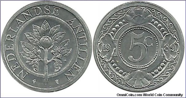 Nederlandse Antillen 5 Cents 1989
