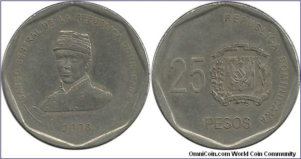 DominicanRepublic 25 Pesos 2008