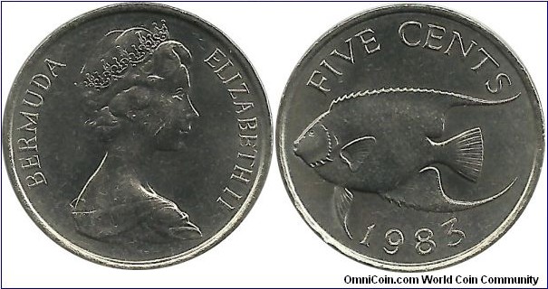Bermuda 5 Cents 1983