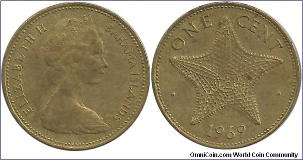 BahamaIslands 1 Cent 1969